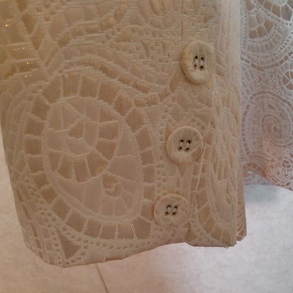 NWT Carmel Zhao Vintage Ivory&Gold lame Paisley Party Jacket w/Lining Mens Large - Picture 7 of 12